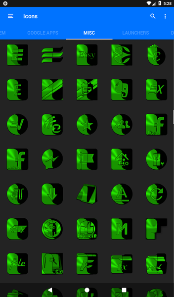 Wicked Green Icon Pack - عکس برنامه موبایلی اندروید