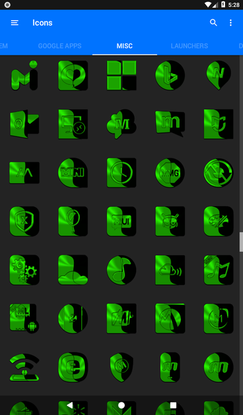 Wicked Green Icon Pack - عکس برنامه موبایلی اندروید