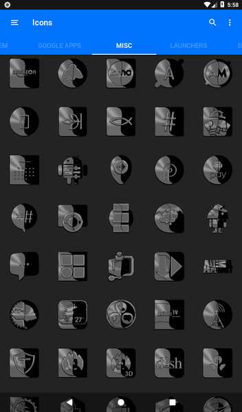 Wicked Grey Icon Pack - Image screenshot of android app
