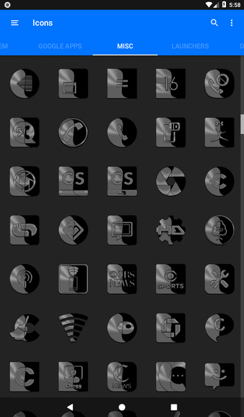Wicked Grey Icon Pack - Image screenshot of android app