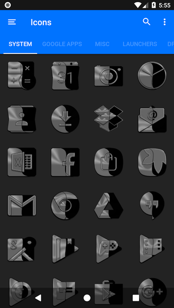 Wicked Grey Icon Pack - Image screenshot of android app