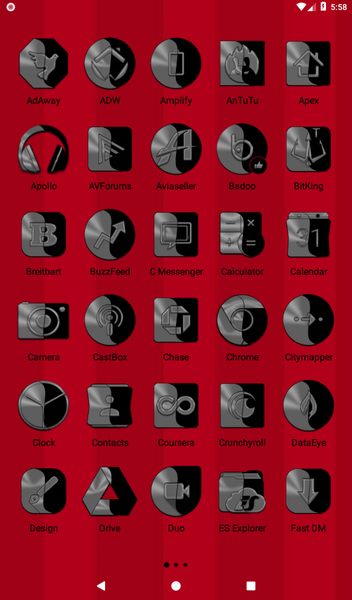 Wicked Grey Icon Pack - Image screenshot of android app