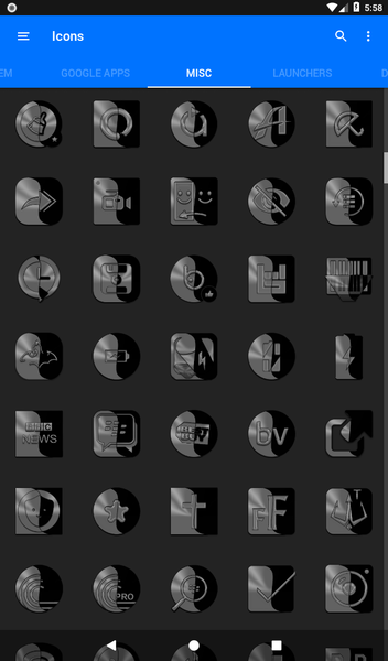 Wicked Grey Icon Pack - Image screenshot of android app