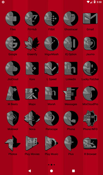 Wicked Grey Icon Pack - Image screenshot of android app