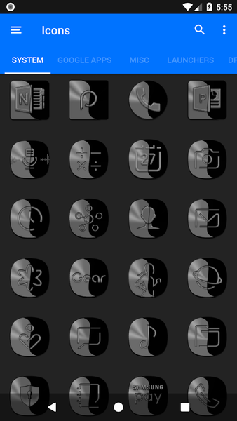 Wicked Grey Icon Pack - Image screenshot of android app