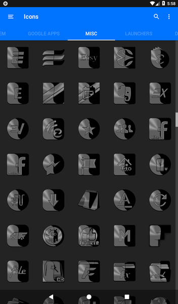 Wicked Grey Icon Pack - Image screenshot of android app