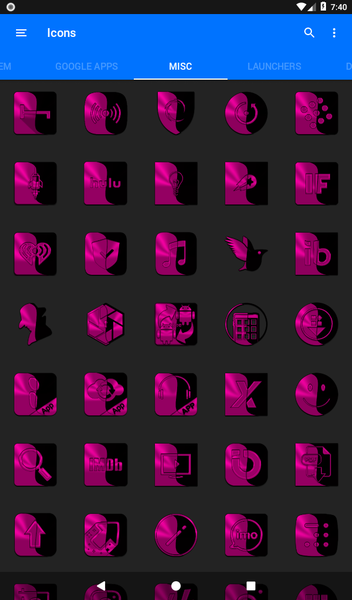 Wicked Pink Icon Pack - Image screenshot of android app