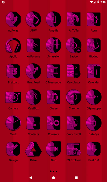 Wicked Pink Icon Pack - Image screenshot of android app