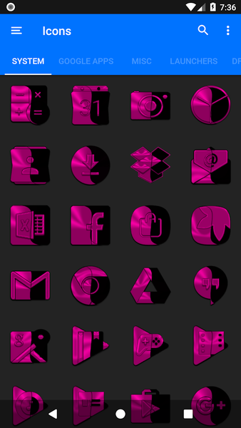 Wicked Pink Icon Pack - Image screenshot of android app