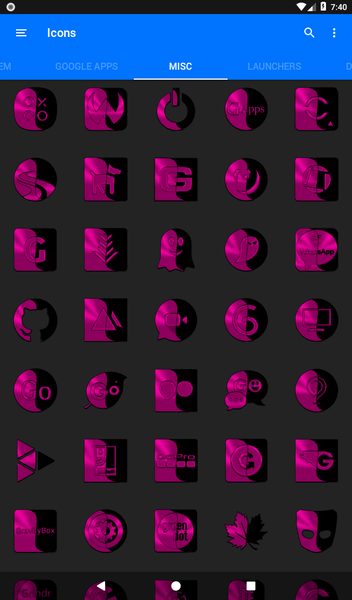 Wicked Pink Icon Pack - Image screenshot of android app