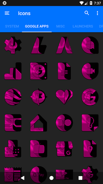 Wicked Pink Icon Pack - Image screenshot of android app