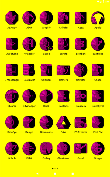 Wicked Pink Icon Pack - Image screenshot of android app
