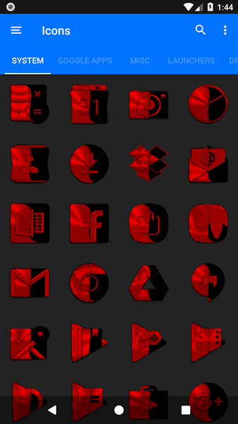 Wicked Red Icon Pack - Image screenshot of android app