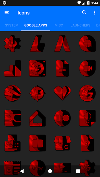 Wicked Red Icon Pack - Image screenshot of android app