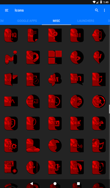 Wicked Red Icon Pack - Image screenshot of android app