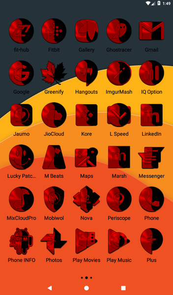 Wicked Red Icon Pack - Image screenshot of android app
