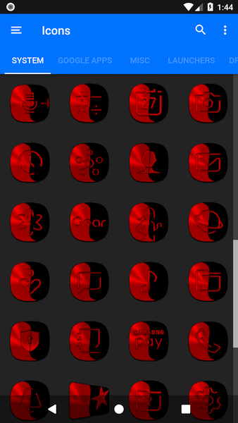Wicked Red Icon Pack - Image screenshot of android app