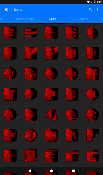 Wicked Red Icon Pack - Image screenshot of android app