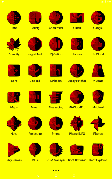 Wicked Red Icon Pack - Image screenshot of android app