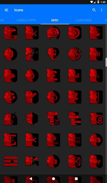Wicked Red Icon Pack - Image screenshot of android app
