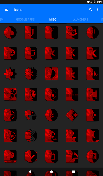 Wicked Red Icon Pack - Image screenshot of android app