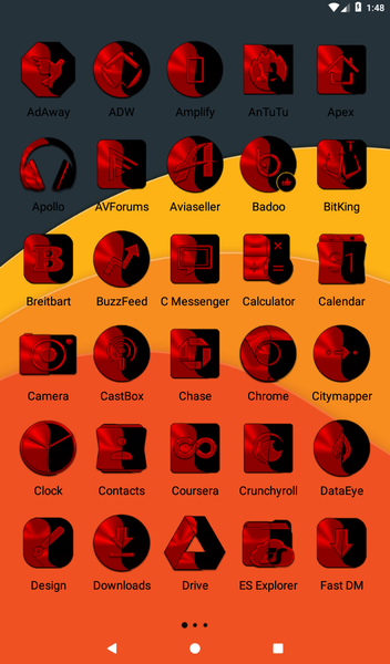 Wicked Red Icon Pack - Image screenshot of android app