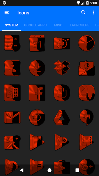 Wicked Red Orange Icon Pack - عکس برنامه موبایلی اندروید