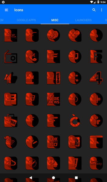 Wicked Red Orange Icon Pack - عکس برنامه موبایلی اندروید
