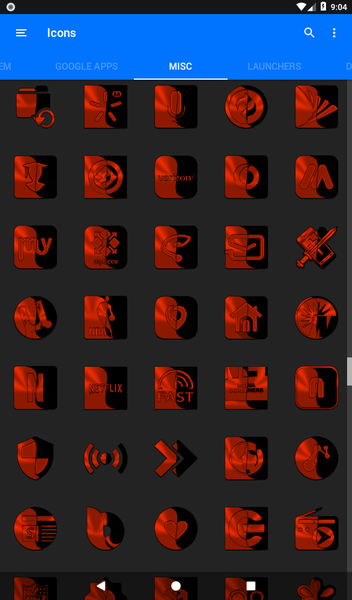 Wicked Red Orange Icon Pack - عکس برنامه موبایلی اندروید