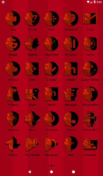 Wicked Red Orange Icon Pack - عکس برنامه موبایلی اندروید