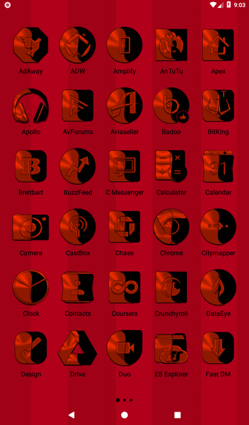 Wicked Red Orange Icon Pack - عکس برنامه موبایلی اندروید