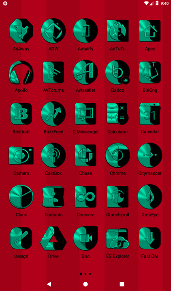 Wicked Teal Icon Pack - Image screenshot of android app