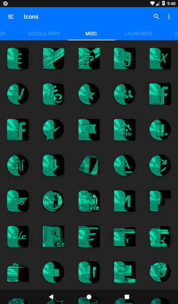 Wicked Teal Icon Pack - Image screenshot of android app