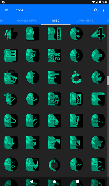 Wicked Teal Icon Pack - Image screenshot of android app