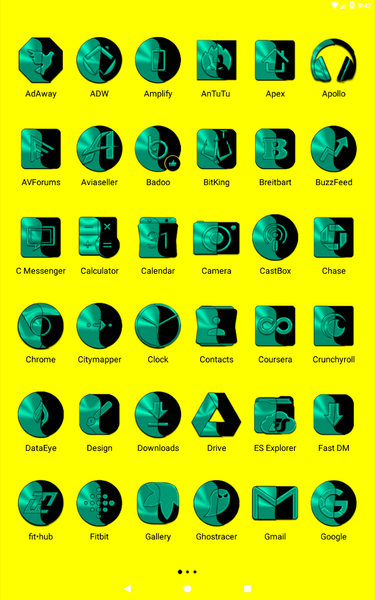 Wicked Teal Icon Pack - Image screenshot of android app