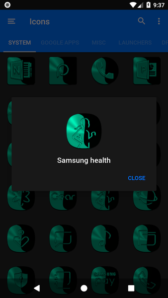 Wicked Teal Icon Pack - Image screenshot of android app