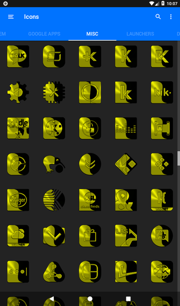 Wicked Yellow Icon Pack - عکس برنامه موبایلی اندروید