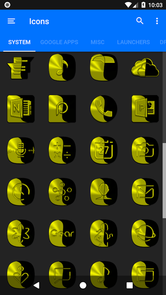 Wicked Yellow Icon Pack - عکس برنامه موبایلی اندروید