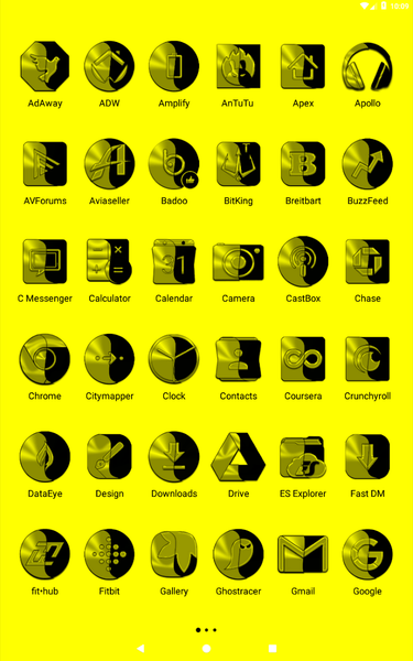 Wicked Yellow Icon Pack - عکس برنامه موبایلی اندروید