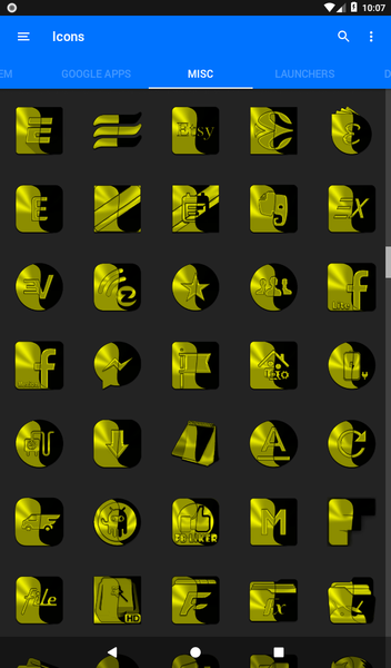 Wicked Yellow Icon Pack - عکس برنامه موبایلی اندروید