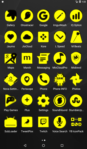 Yellow and Black Icon Pack - Image screenshot of android app