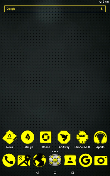 Yellow and Black Icon Pack - Image screenshot of android app
