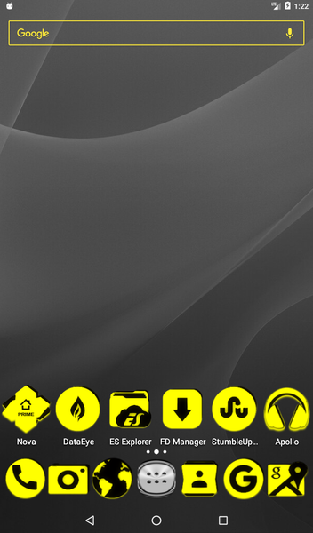 Yellow and Black Icon Pack - Image screenshot of android app