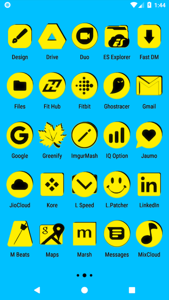 Yellow and Black Icon Pack - Image screenshot of android app