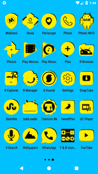 Yellow and Black Icon Pack - Image screenshot of android app