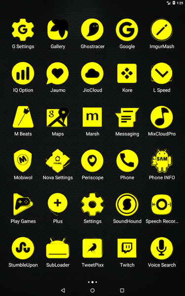 Yellow and Black Icon Pack - Image screenshot of android app