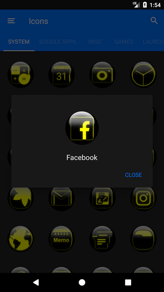 Yellow Glass Orb Icon Pack - عکس برنامه موبایلی اندروید