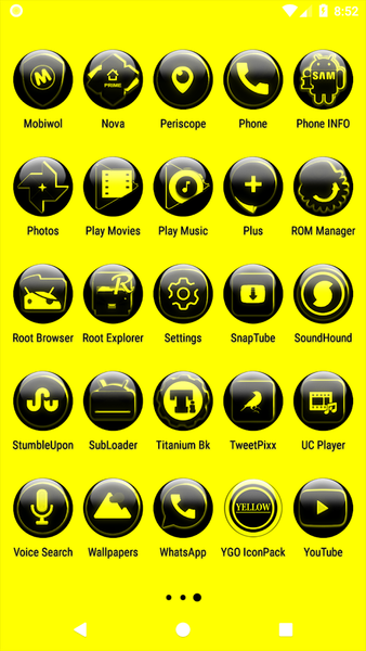 Yellow Glass Orb Icon Pack - عکس برنامه موبایلی اندروید