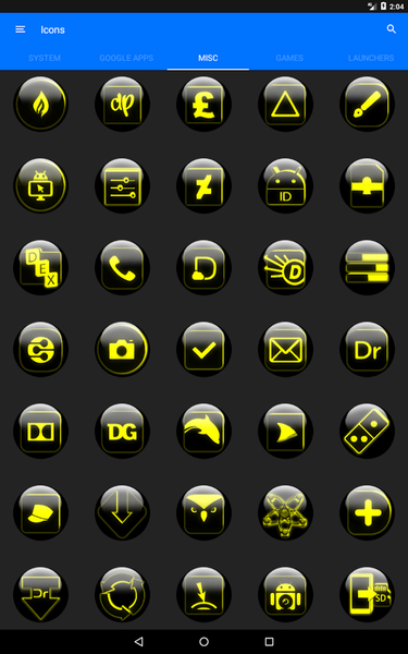 Yellow Glass Orb Icon Pack - عکس برنامه موبایلی اندروید