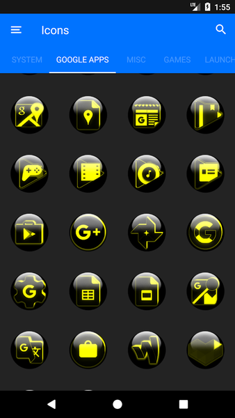 Yellow Glass Orb Icon Pack - عکس برنامه موبایلی اندروید